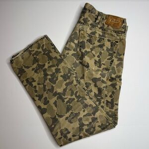 Rare Vintage Polo Ralph Lauren Camo Varick Slim Straight Jeans Mens 38x32